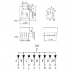 LED 7 SEGMENT Red Common Cathode